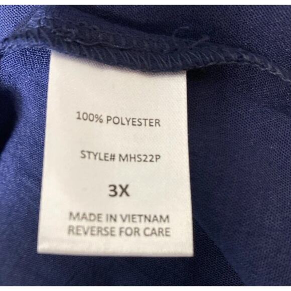 Andree By Unit Navy Ruffle Sleeve Top Women’s Plus Size 3X NWT - Picture 5 of 6